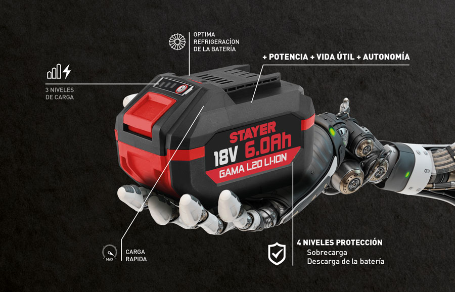 Batería 18 V - 6.0 Ah Gama L20 Stayer